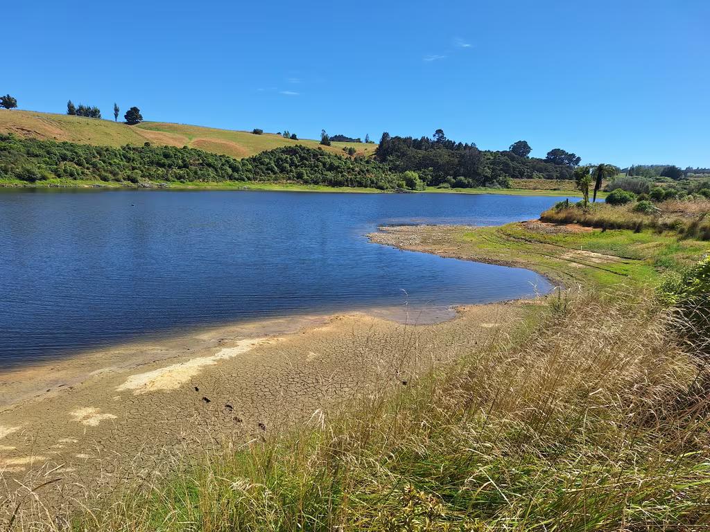 Half empty Tutaenui Reservoir, near Marton