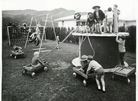 Preschool children in a playground