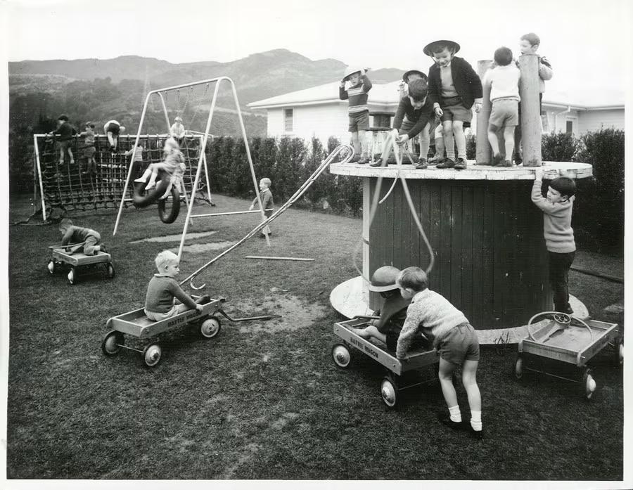 Preschool children in a playground