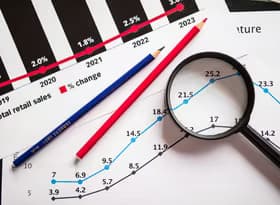 A magnifying glass on a chart